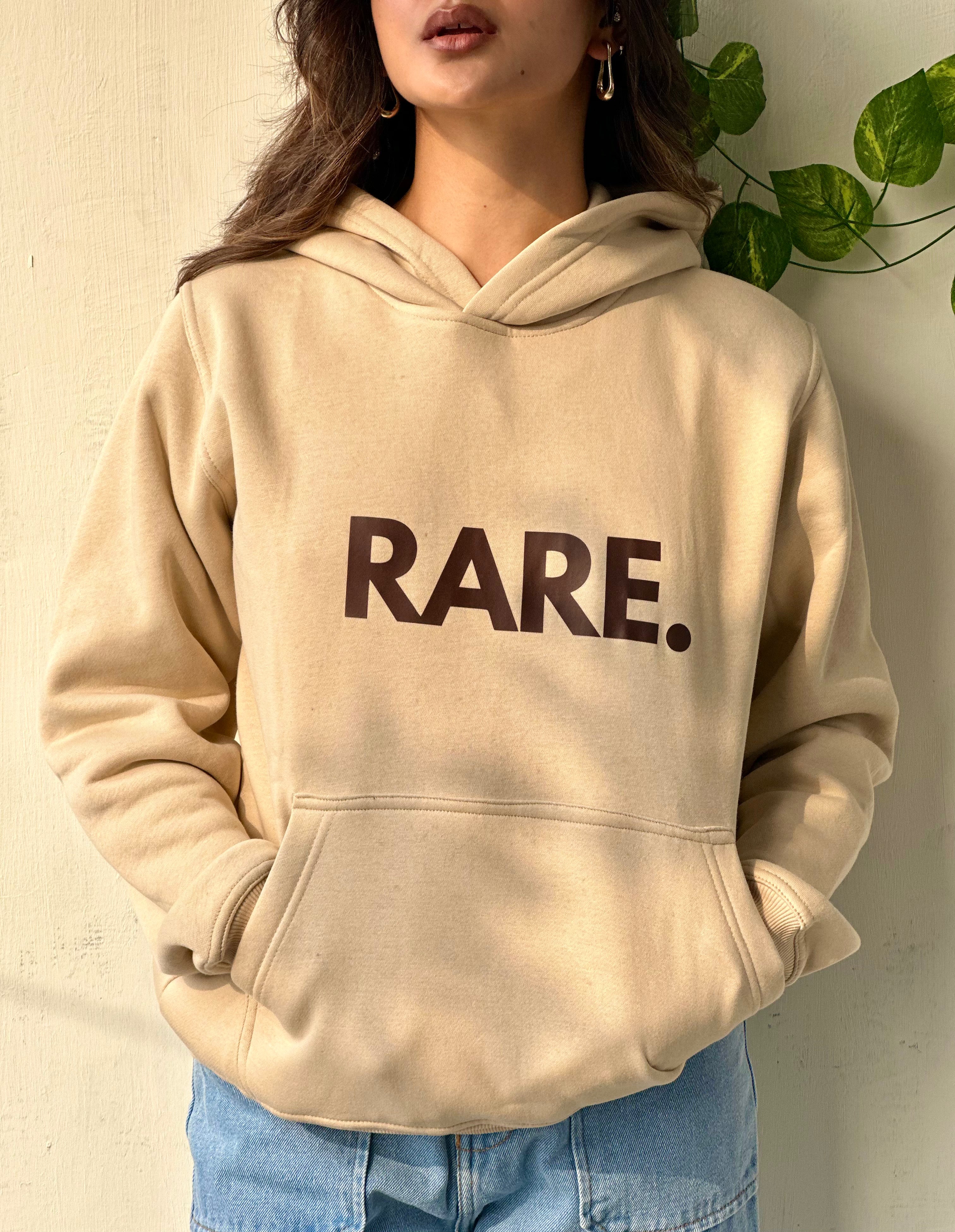 Beige Rare Pure Cotton Hoodie Unisex Cuddle Well