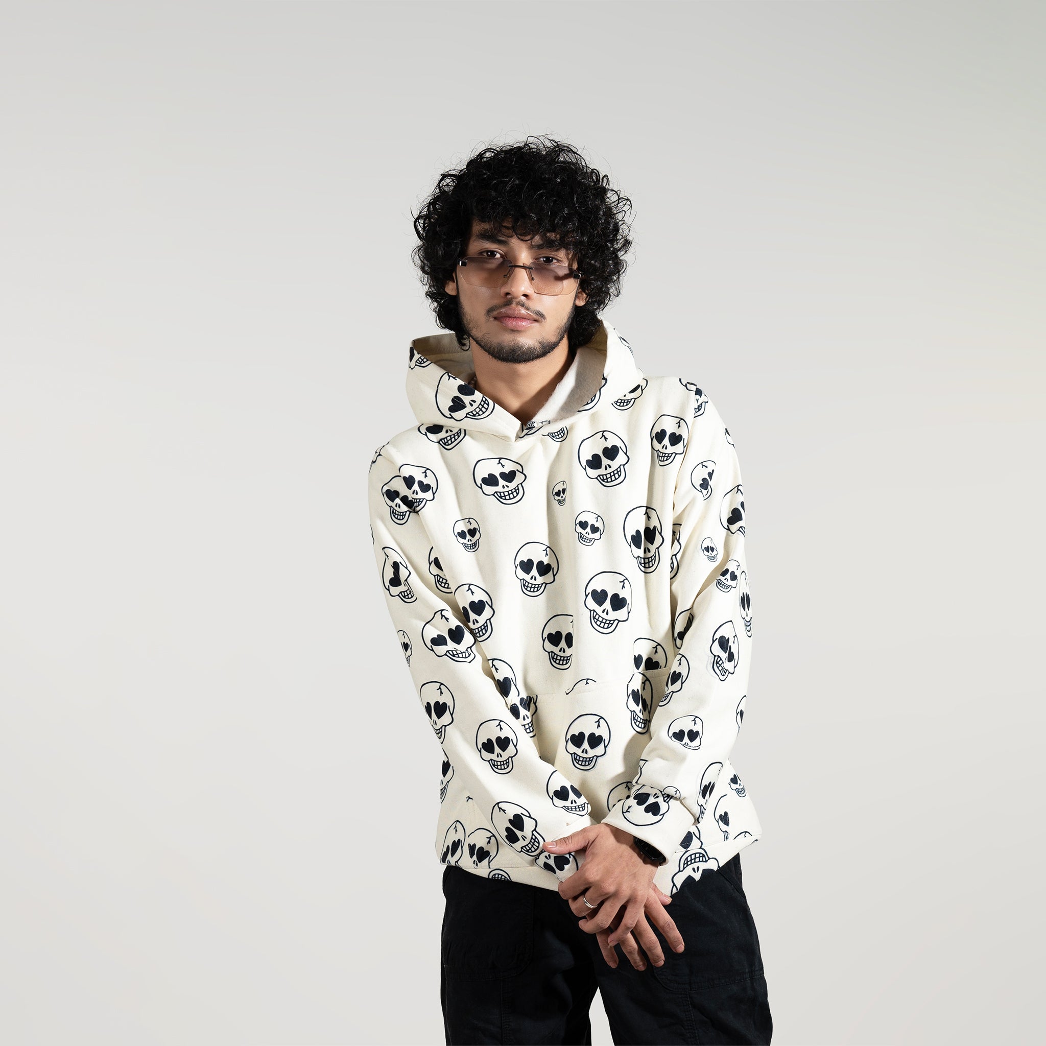 Off-White Skeleton Print Hoodie, Unisex