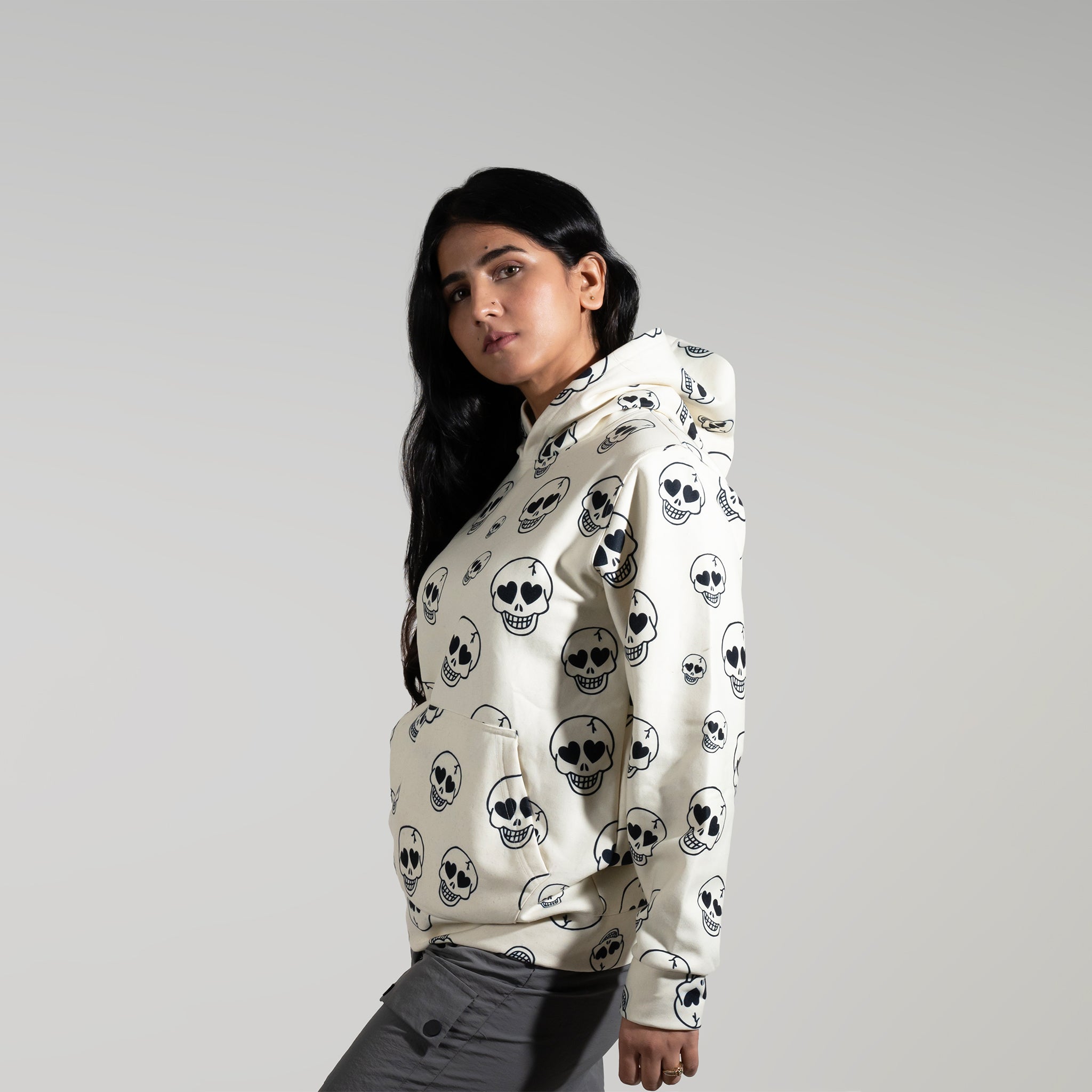 Off-White Skeleton Print Hoodie, Unisex