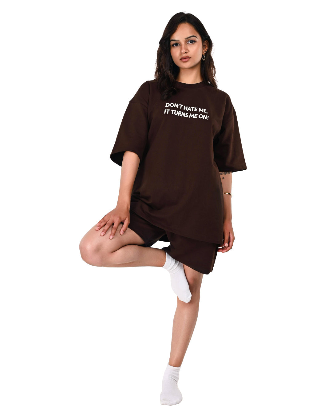 Dark Desire Coord Set, Unisex- Brown