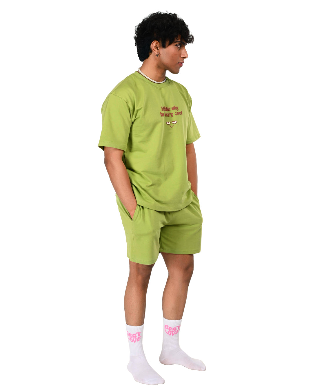 Shy Stunner Coord Set, Unisex- Green