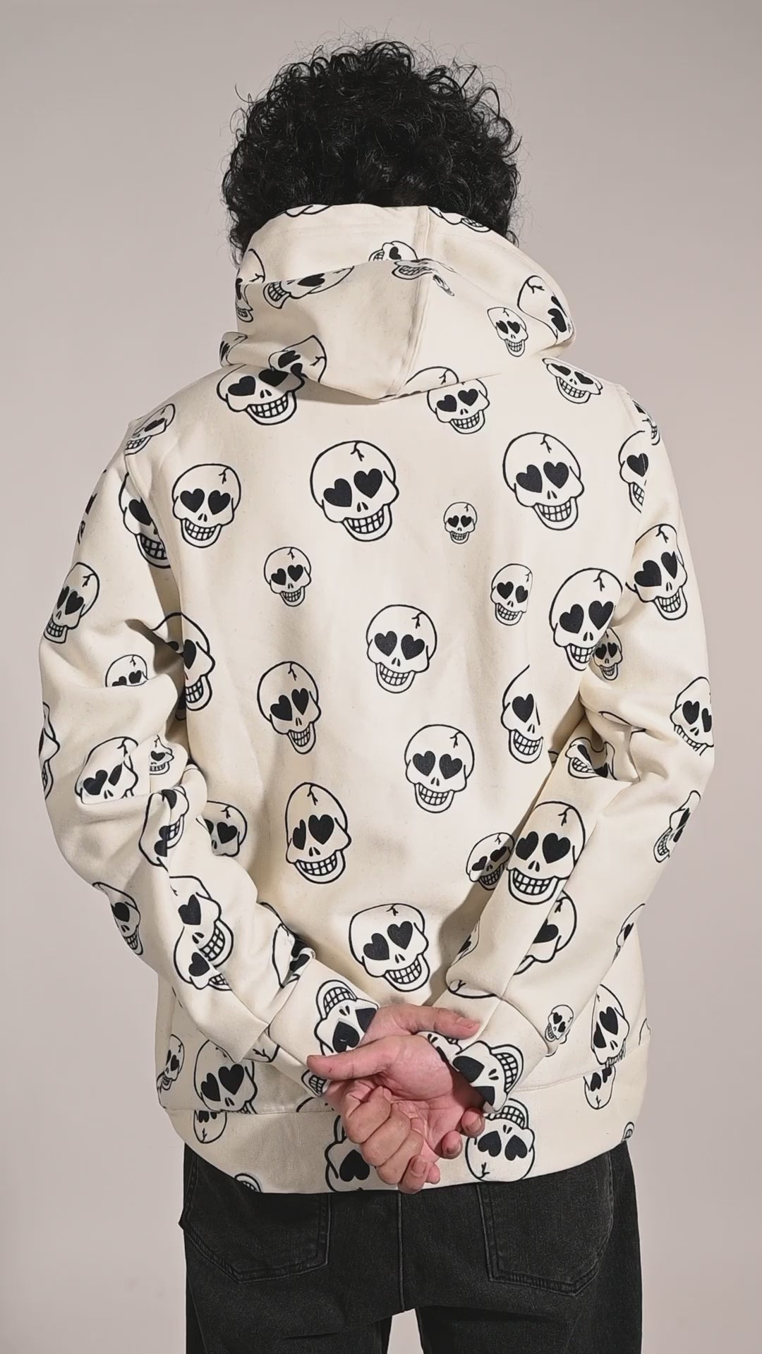 Off-White Skeleton Print Hoodie, Unisex